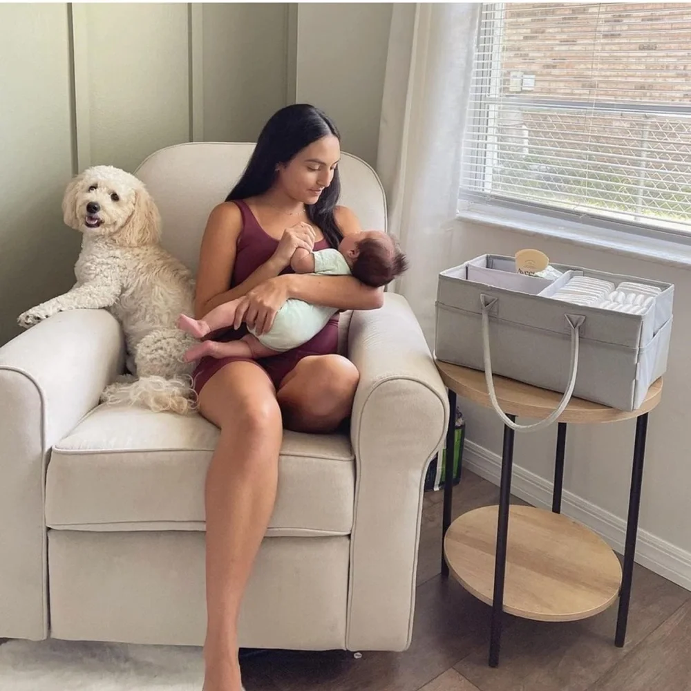 Gray Baby Diaper Caddy